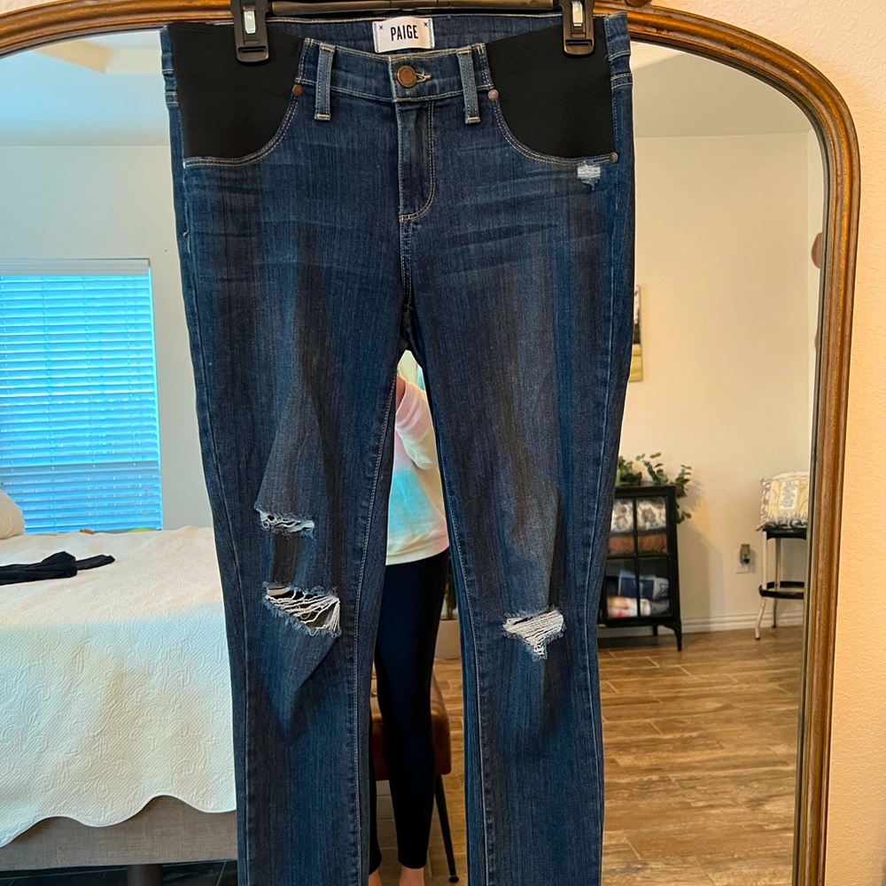 Paige Maternity distressed denim jeans